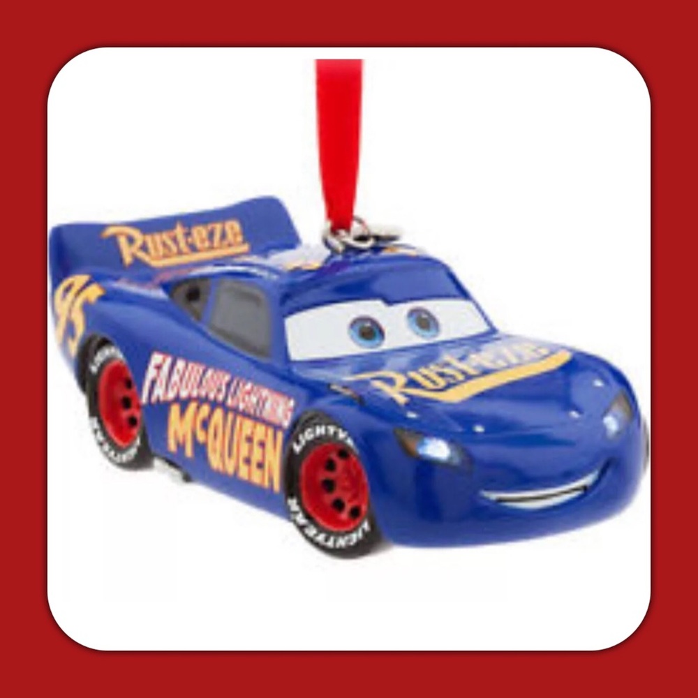 2017 Disney Lightning McQueen Sketchbook Lights up Ornament NIB